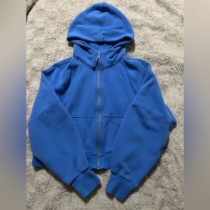 Blue scuba full zip hoodie